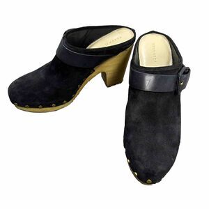 Veronica Beard Black and Tan Mules